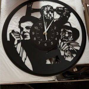 Black Horror Character Wall Clock